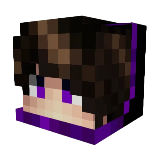 duprative Minecraft avatar head, 3D render
