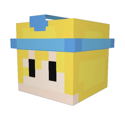 durnicatt Minecraft avatar head, 3D render