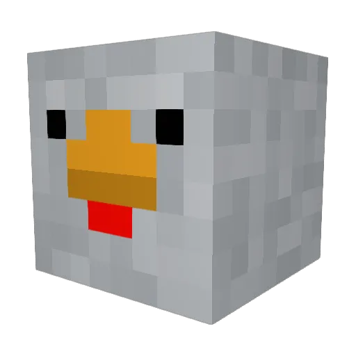 durnurd Minecraft avatar head, 3D render