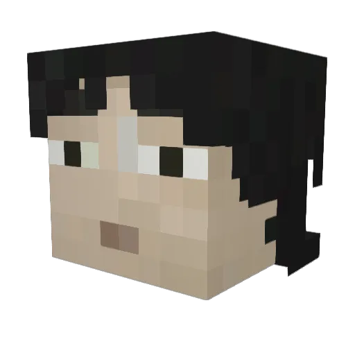 duromkl Minecraft avatar head, 3D render