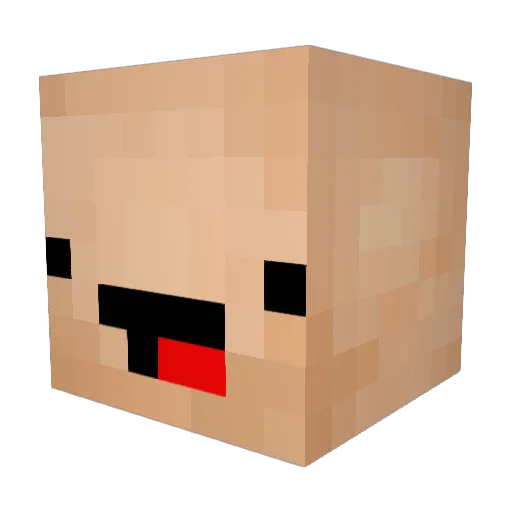 durpbaby Minecraft avatar head, 3D render