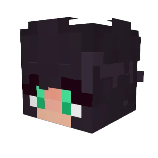 durplewurple Minecraft avatar head, 3D render