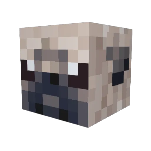 durpturk Minecraft avatar head, 3D render