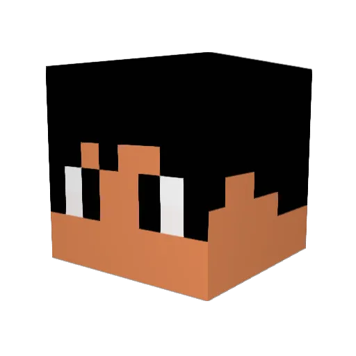 durpyyyt Minecraft avatar head, 3D render