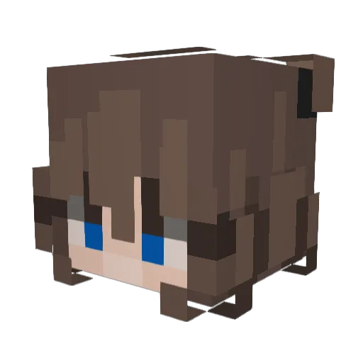 durridondui Minecraft avatar head, 3D render