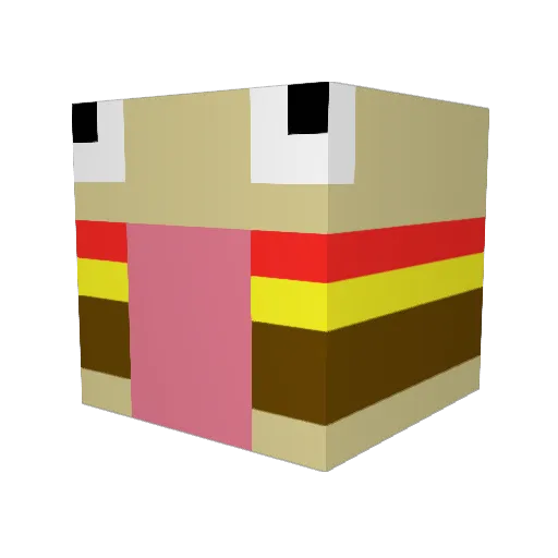 durrjr Minecraft avatar head, 3D render