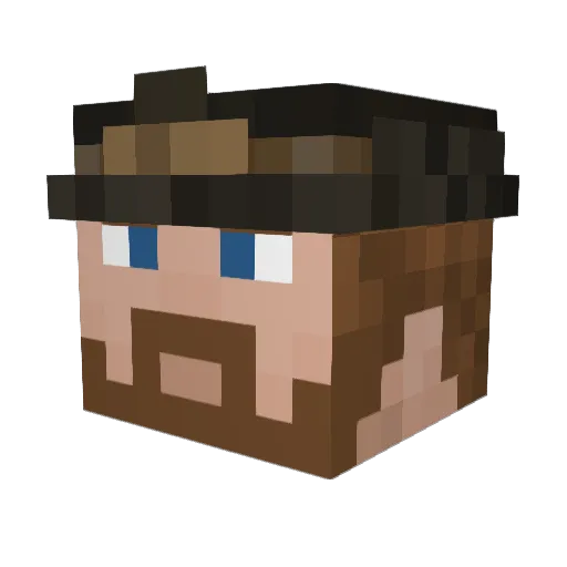durtman Minecraft avatar head, 3D render