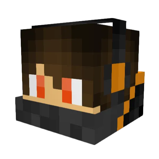 durvx Minecraft avatar head, 3D render