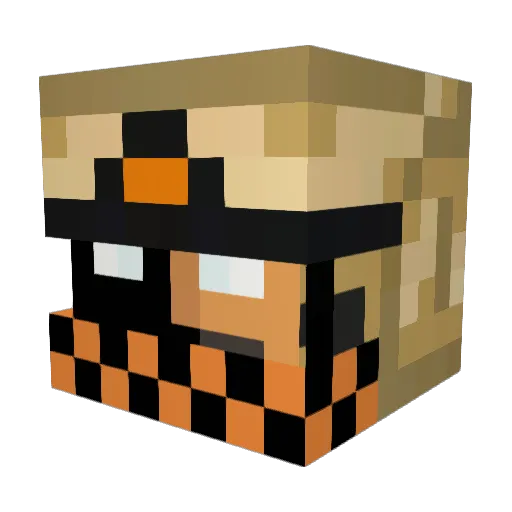dusdiongames Minecraft avatar head, 3D render