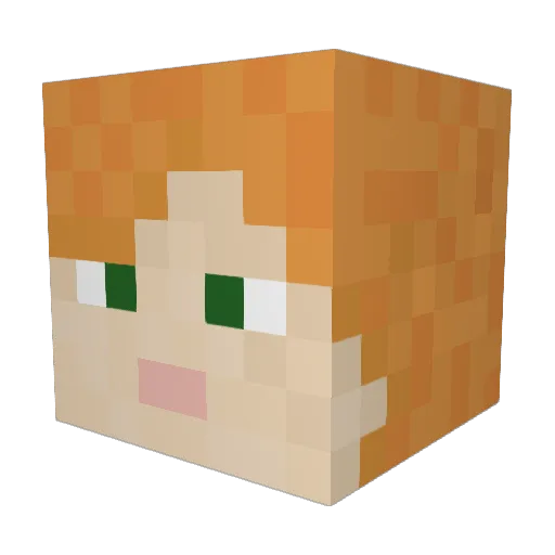 duser233 Minecraft avatar head, 3D render