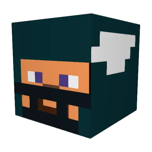 dusk2k3 Minecraft avatar head, 3D render