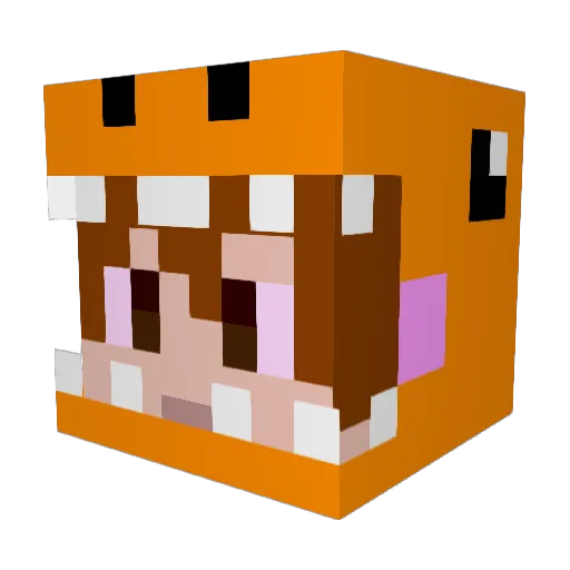 dusk_C Minecraft avatar head, 3D render