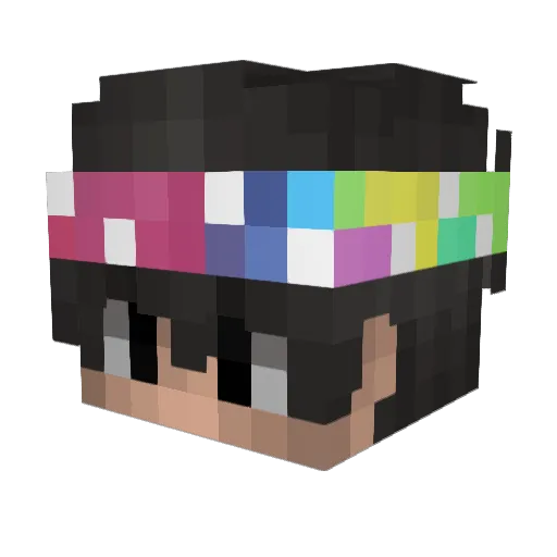 duskfire7 Minecraft avatar head, 3D render