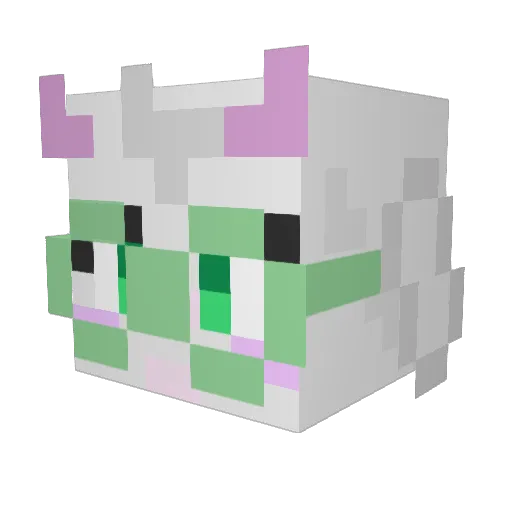 duskibii Minecraft avatar head, 3D render