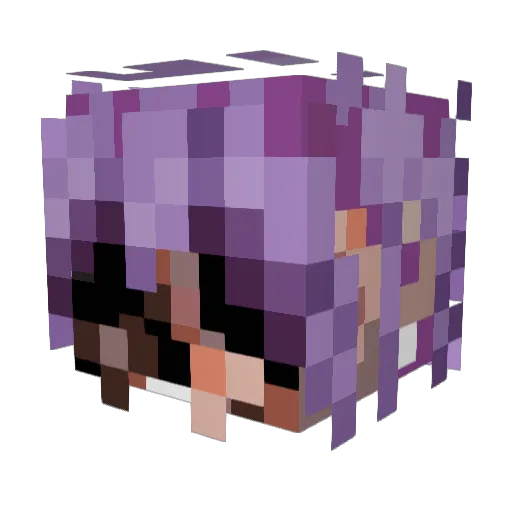 duskwoe Minecraft avatar head, 3D render