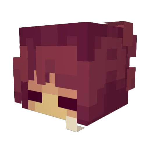 dusskkx Minecraft avatar head, 3D render