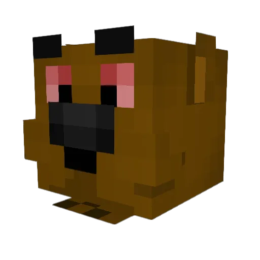dustbunniiess Minecraft avatar head, 3D render
