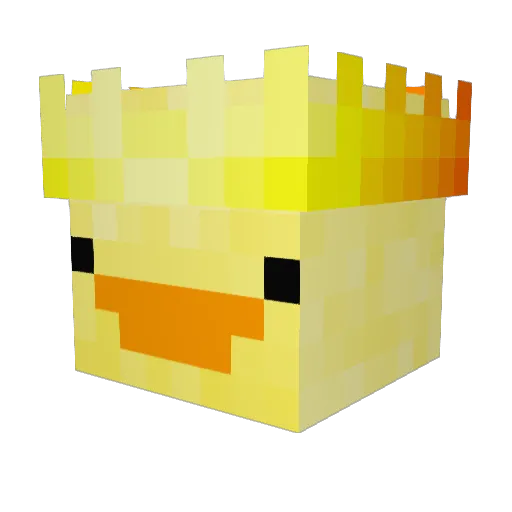 dusteey Minecraft avatar head, 3D render