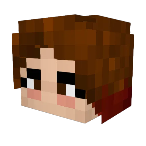 dustinoff Minecraft avatar head, 3D render