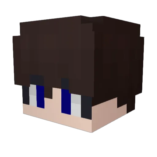 dustpeo Minecraft avatar head, 3D render
