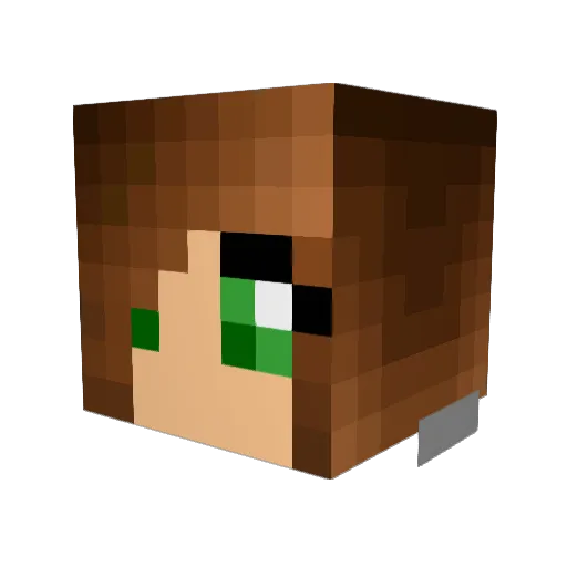 dusty_44 Minecraft avatar head, 3D render