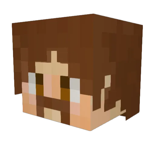 dusty_cz_ Minecraft avatar head, 3D render