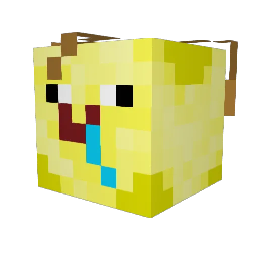 dusty_jello Minecraft avatar head, 3D render