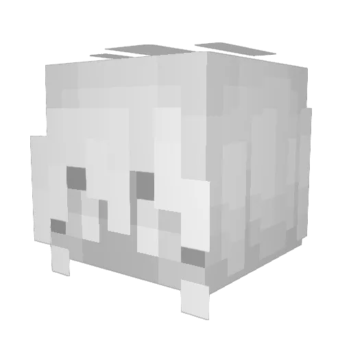 dustybun Minecraft avatar head, 3D render