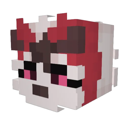 dustyeen Minecraft avatar head, 3D render