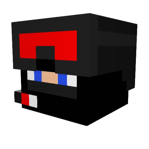 dustyfun Minecraft avatar head, 3D render