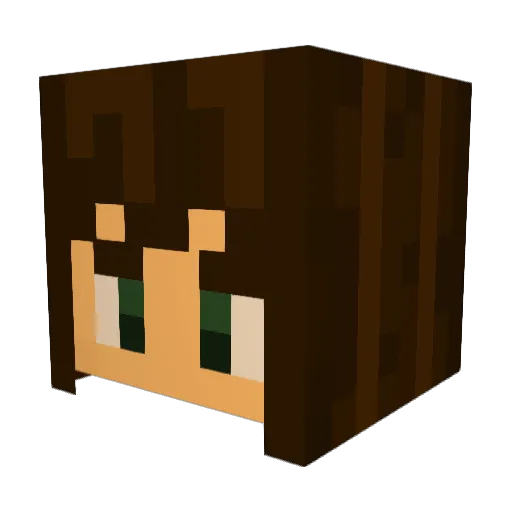 dustysan Minecraft avatar head, 3D render