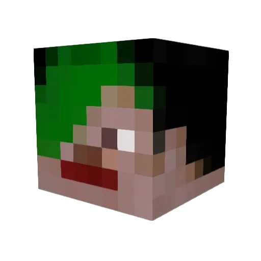 dutchess87 Minecraft avatar head, 3D render