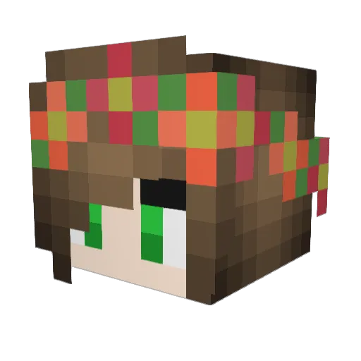 dutine Minecraft avatar head, 3D render
