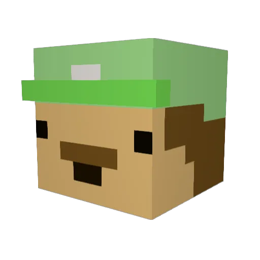 duud101x Minecraft avatar head, 3D render