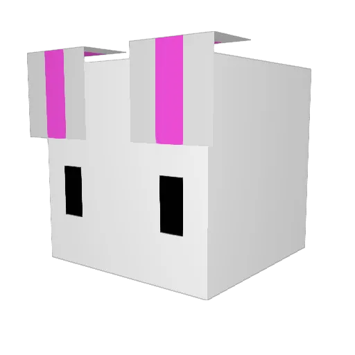 duuel Minecraft avatar head, 3D render
