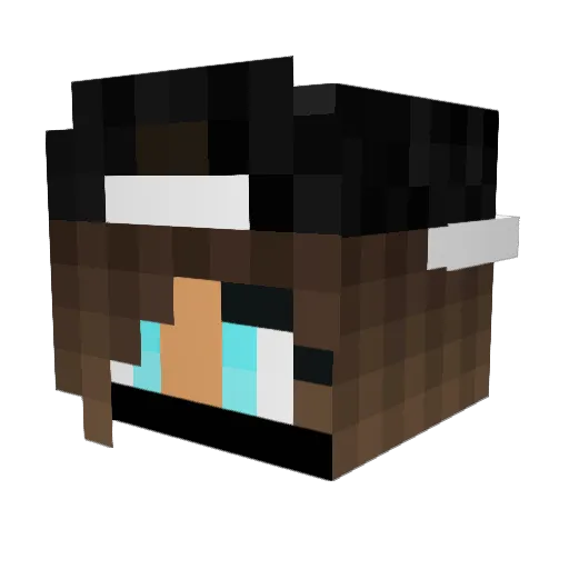 duumbo Minecraft avatar head, 3D render