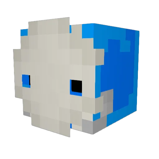 duv_ Minecraft avatar head, 3D render