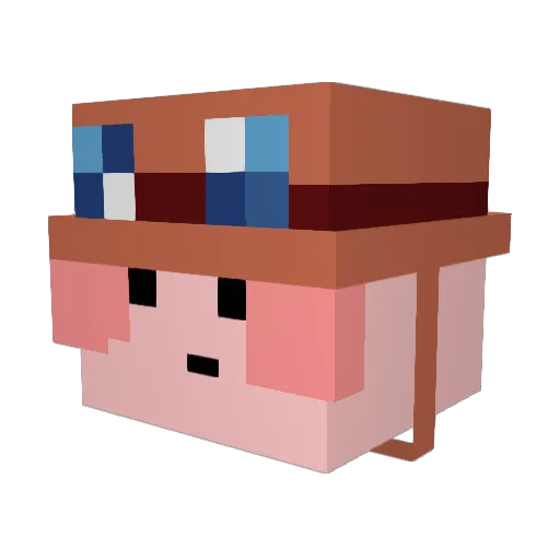 duvcats Minecraft avatar head, 3D render