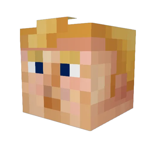 duverfred Minecraft avatar head, 3D render