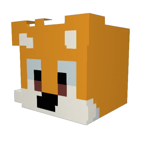 duvub Minecraft avatar head, 3D render