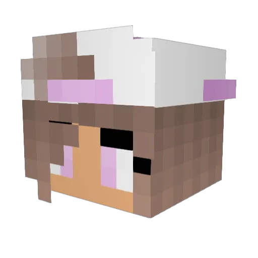 duwii Minecraft avatar head, 3D render