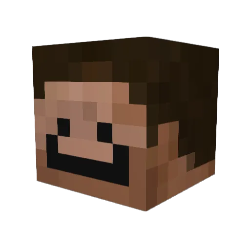 duydoe Minecraft avatar head, 3D render