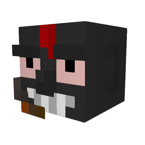 duzysiur Minecraft avatar head, 3D render
