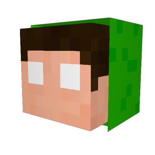 dv_3 Minecraft avatar head, 3D render