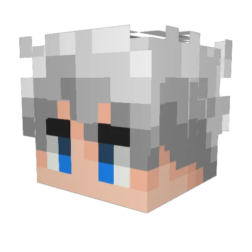 dvabona Minecraft avatar head, 3D render