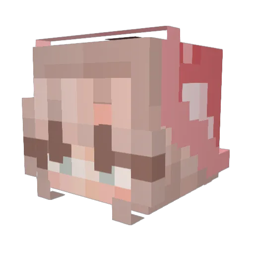 dvcix Minecraft avatar head, 3D render