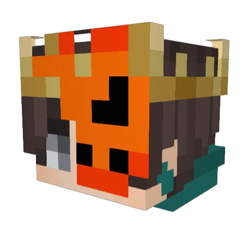 dvgs_ Minecraft avatar head, 3D render