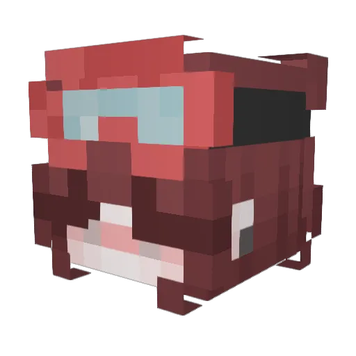 dvik4 Minecraft avatar head, 3D render