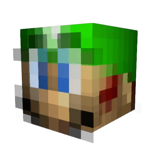 dvltsuna Minecraft avatar head, 3D render