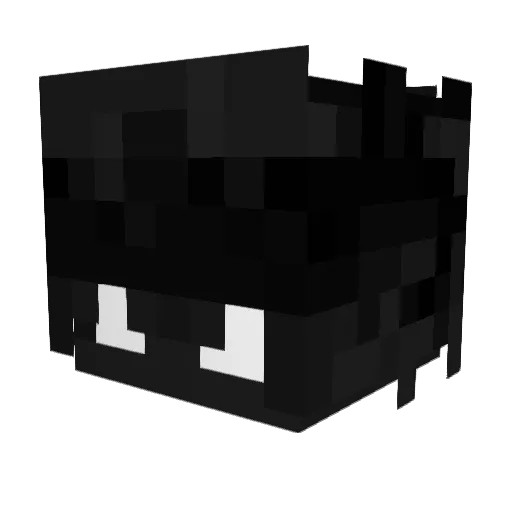 dvuliky Minecraft avatar head, 3D render